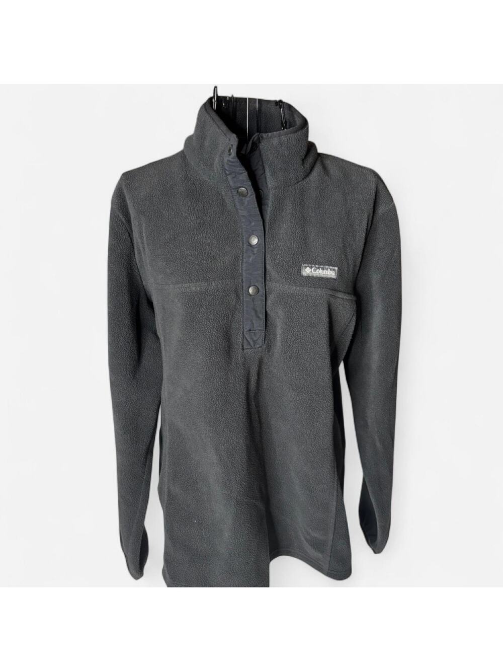 Columbia Benton Springs Half Snap Fleece Pullover Charcoal Grey Black Jacket L⁠